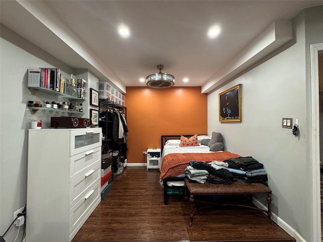 4406 Murdock Ave, Bronx, NY 10466 - bedroom featuring dark wood-style flooring and recessed lighting
