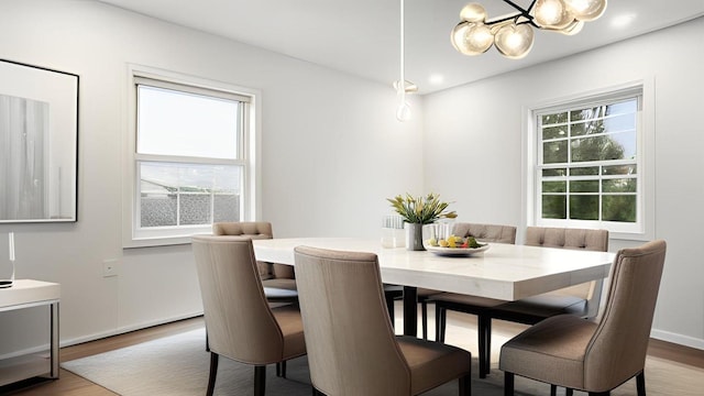 506 Van Nest, Bronx, NY 10460 - dining space with a chandelier and wood finished floors
