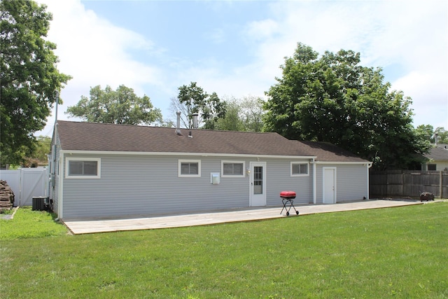 45 Tamarack St, Central Islip, NY 11722 - rear view of house featuring a wooden deck