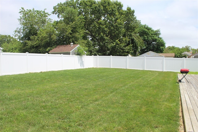 45 Tamarack St, Central Islip, NY 11722 - fenced backyard featuring a deck