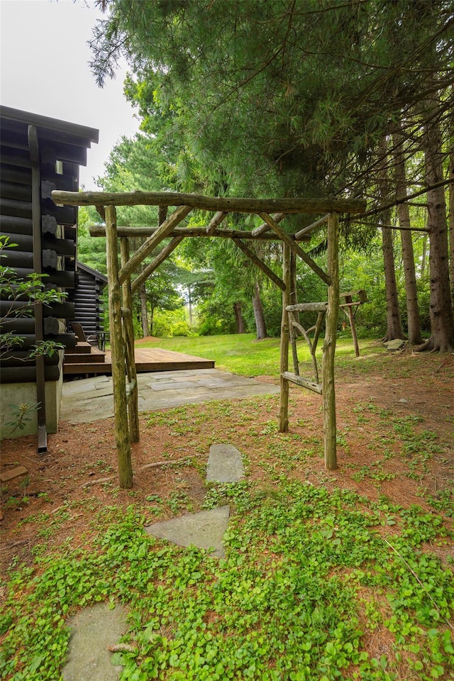 844 Salt Point Tpke, Pleasant Valley, NY 12601 - view of yard with stairway