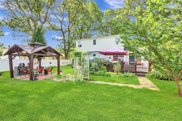 33 Breston Dr W, Shirley, NY 11967 - view of yard with a gazebo, a deck, and a patio area