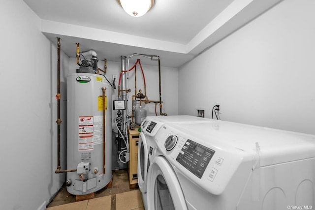 20-12 120th St, College Point, NY 11356 - laundry room with washer and clothes dryer and water heater