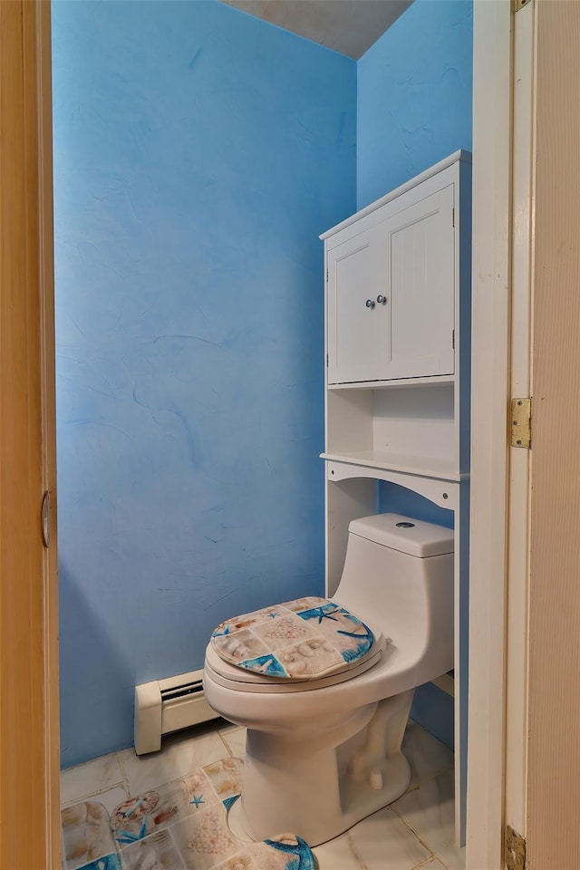 22 Indian Ave, Flanders, NY 11901 - bathroom with baseboard heating and toilet