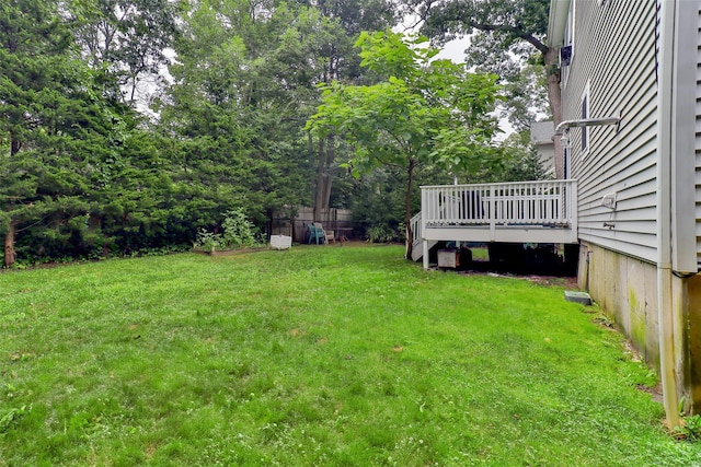 22 Indian Ave, Flanders, NY 11901 - view of grassy yard with a deck