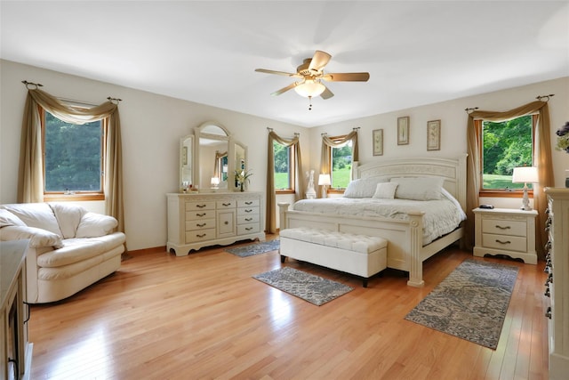 35 Lattintown Rd, Newburgh, NY 12550 - bedroom featuring light wood-type flooring and a ceiling fan