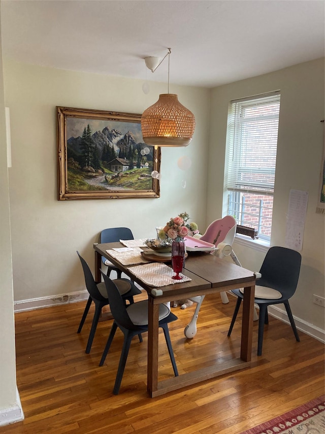 105-24 67th Ave Unit 4A, Forest Hills, NY 11375 - dining area with wood finished floors and baseboards