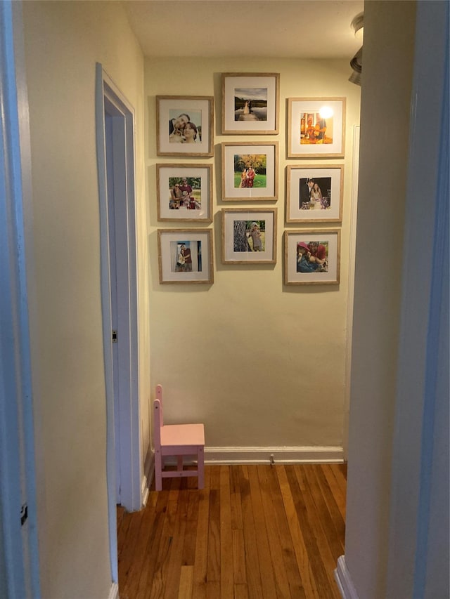 105-24 67th Ave Unit 4A, Forest Hills, NY 11375 - hall featuring wood finished floors and baseboards