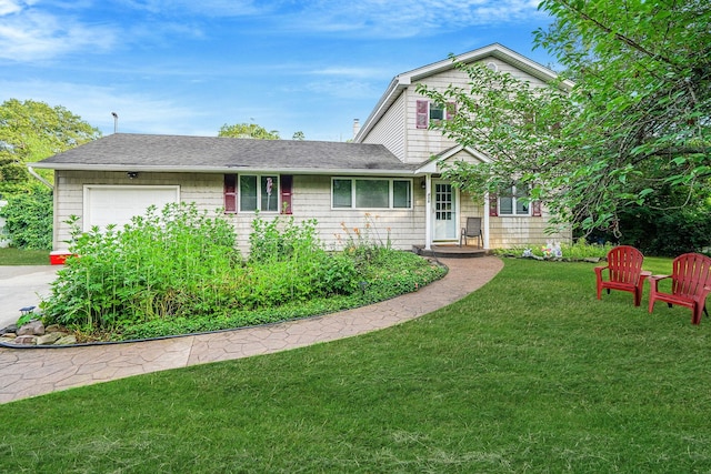 436 Oceanside St, Islip Terrace, NY 11752 - view of front of property with a front lawn, an attached garage, and concrete driveway