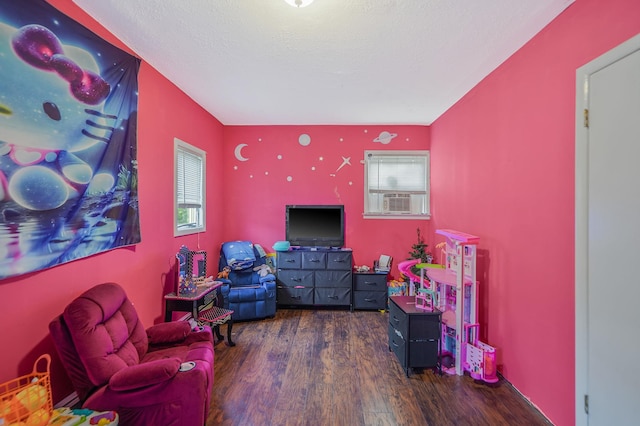 436 Oceanside St, Islip Terrace, NY 11752 - living area with healthy amount of natural light, wood finished floors, and cooling unit