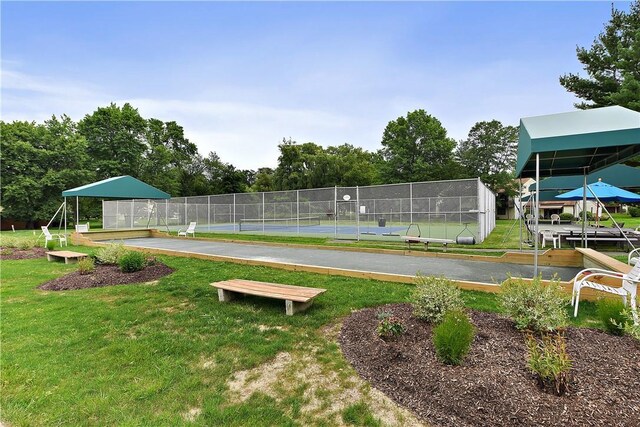 52 Jefferson Oval Unit E, Yorktown Heights, NY 10598 - view of community with a tennis court and a bocce ball area