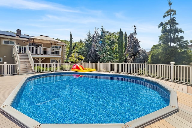 184 Overlook Dr, East Islip, NY 11730 - view of pool with a deck and stairs