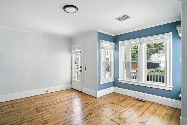 14 Washington Ave, Port Jervis, NY 12771 - spare room featuring ornamental molding and wood-type flooring