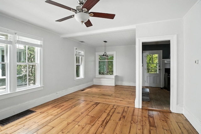 14 Washington Ave, Port Jervis, NY 12771 - spare room with light wood-type flooring and a ceiling fan