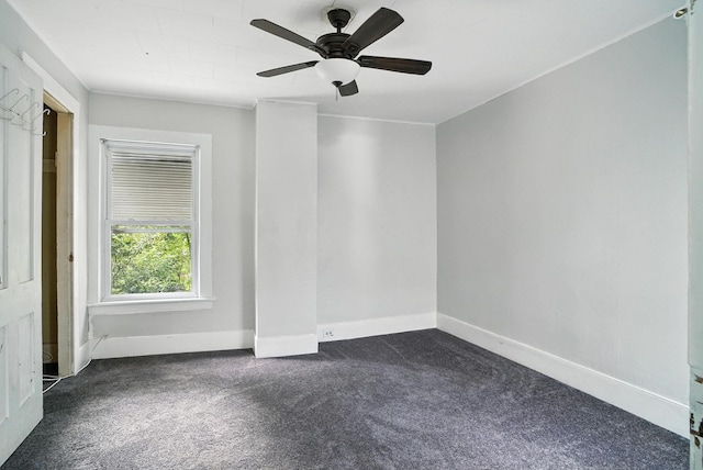 14 Washington Ave, Port Jervis, NY 12771 - unfurnished room with dark colored carpet and a ceiling fan