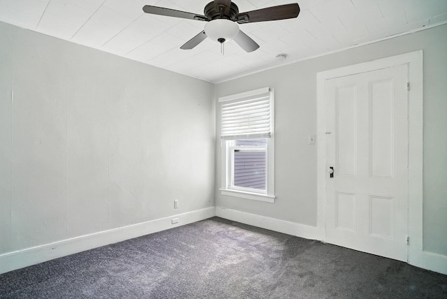 14 Washington Ave, Port Jervis, NY 12771 - spare room featuring dark colored carpet and ceiling fan
