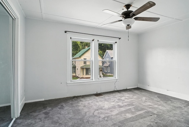 14 Washington Ave, Port Jervis, NY 12771 - carpeted empty room with ceiling fan and baseboards
