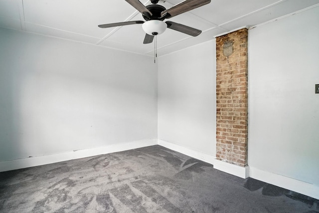 14 Washington Ave, Port Jervis, NY 12771 - carpeted spare room featuring a ceiling fan and baseboards