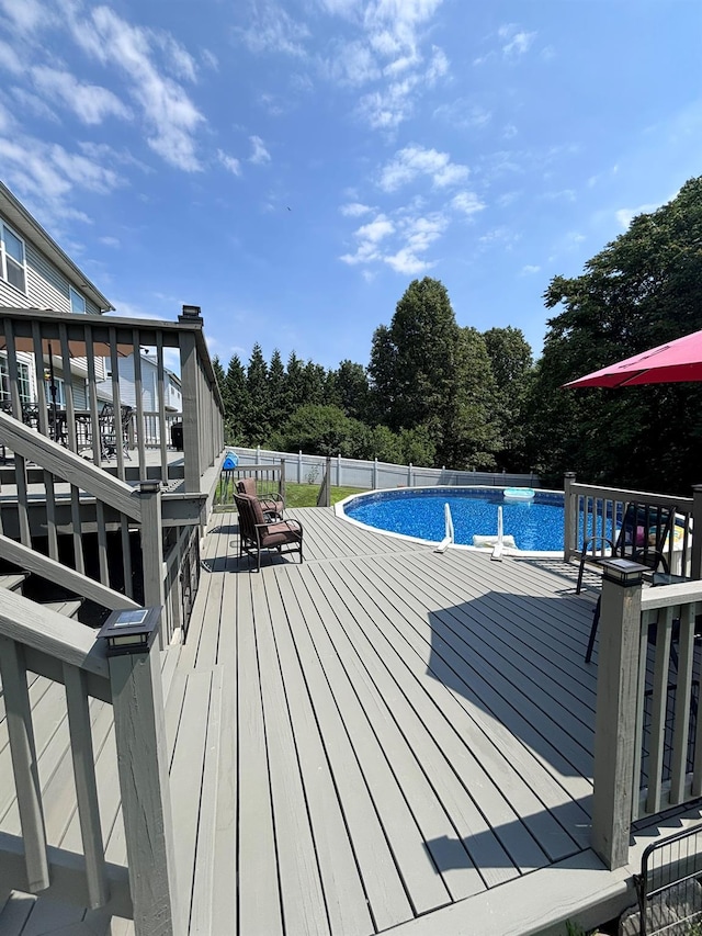 1002 Forest Gln, New Windsor, NY 12553 - view of pool featuring a deck and view of scattered trees
