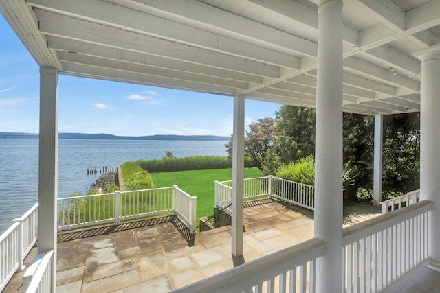 165 River Rd, Nyack, NY 10960 - view of patio / terrace featuring a water view