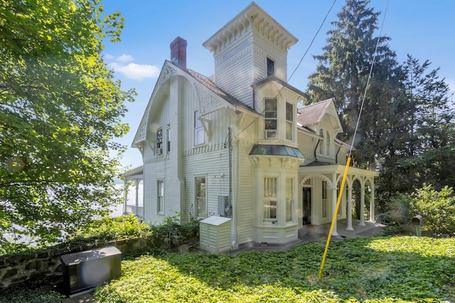 165 River Rd, Nyack, NY 10960 - view of home's exterior featuring a chimney