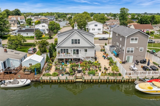 10 Garfield Pl, Massapequa, NY 11758 - aerial perspective of suburban area featuring a nearby body of water
