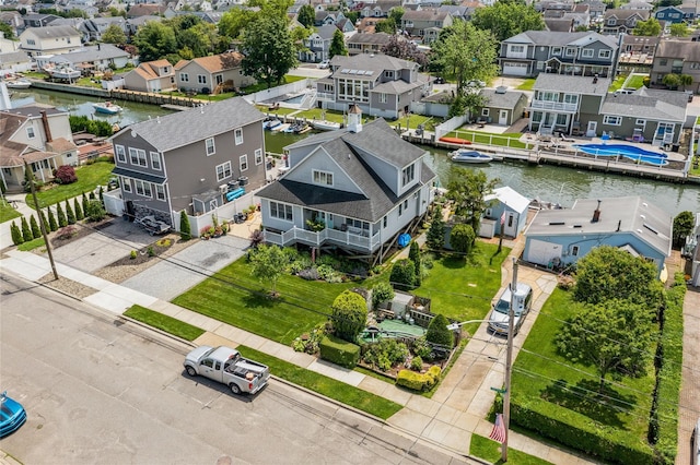 10 Garfield Pl, Massapequa, NY 11758 - aerial perspective of suburban area with a large body of water