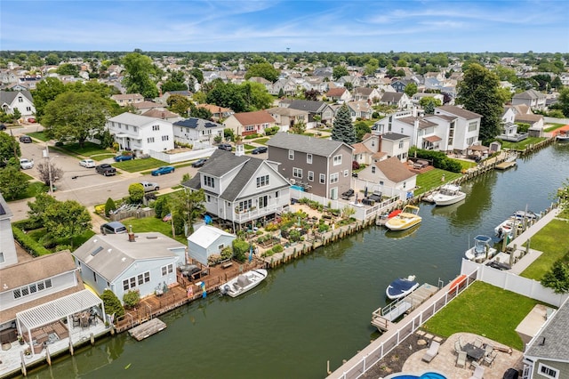 10 Garfield Pl, Massapequa, NY 11758 - aerial perspective of suburban area with a large body of water