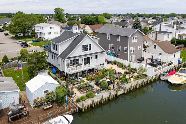 10 Garfield Pl, Massapequa, NY 11758 - aerial view of residential area with a large body of water