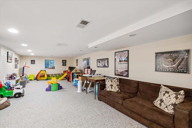 7 Westview Ln, Scarsdale, NY 10583 - game room featuring carpet and recessed lighting