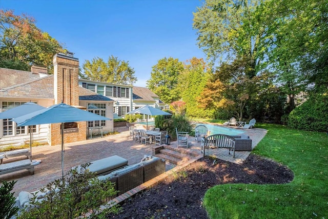7 Westview Ln, Scarsdale, NY 10583 - view of patio featuring an outdoor pool