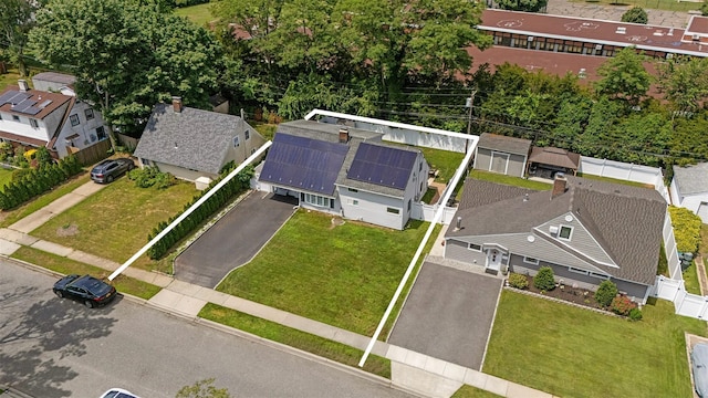 24 Border Ln, Levittown, NY 11756 - aerial view of residential area featuring property parcel outlined