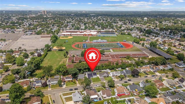 24 Border Ln, Levittown, NY 11756 - aerial view of property's location with nearby suburban area