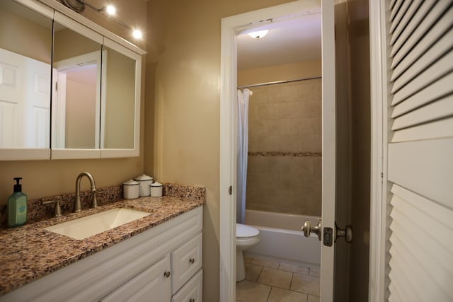 21 Edgebrook Ln, Airmont, NY 10952 - full bathroom featuring vanity, tile patterned flooring, and shower / bathtub combination with curtain