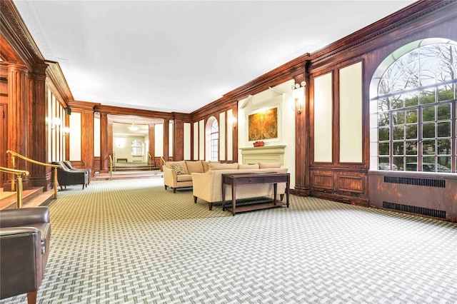 84-51 Beverly Rd Unit 5P, Kew Gardens, NY 11415 - building lobby featuring ornamental molding and a decorative wall