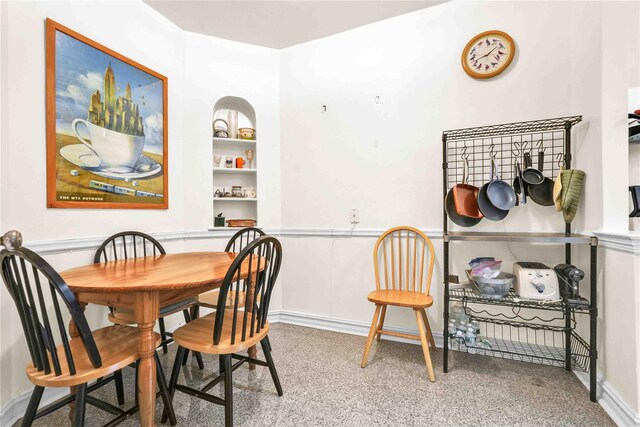 84-51 Beverly Rd Unit 5P, Kew Gardens, NY 11415 - dining room featuring baseboards and built in features