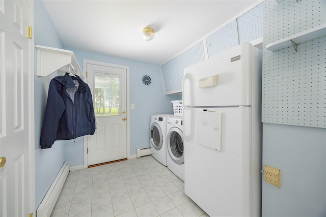 9 Malstorme Rd, Wappingers Falls, NY 12590 - laundry room featuring a baseboard radiator and independent washer and dryer