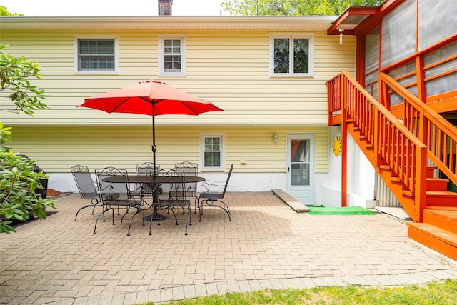 9 Malstorme Rd, Wappingers Falls, NY 12590 - view of patio / terrace with stairway and outdoor dining space