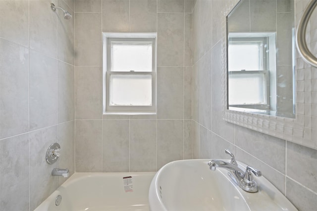 17 Schneider Ave, Highland Falls, NY 10928 - full bathroom with bathing tub / shower combination and tile walls