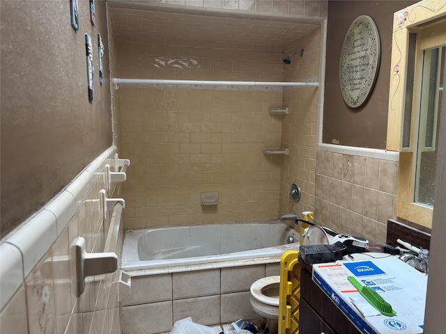577 Wheeler Hill Rd, Wappingers Falls, NY 12590 - full bath with shower / tub combination and tile walls