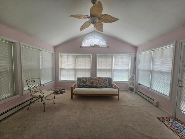 274 N Grand Ave, Poughkeepsie, NY 12603 - sunroom featuring baseboard heating and vaulted ceiling