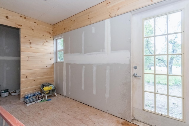 46 Laffin Ln, Poughkeepsie, NY 12603 - doorway featuring wooden walls