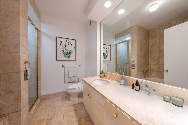 200 Riverside Blvd Unit 10C, New York Manhattan, NY 10069 - bathroom with a shower stall, vanity, and tile patterned flooring