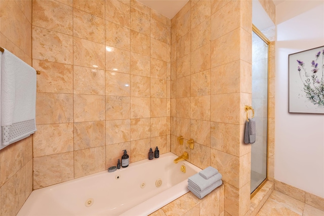 200 Riverside Blvd Unit 10C, New York Manhattan, NY 10069 - bathroom featuring a whirlpool tub and a shower stall