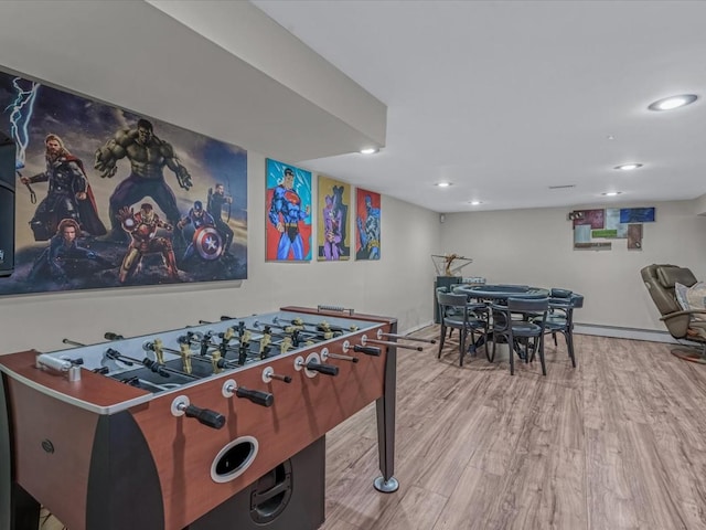 165-05 67th Ave, Fresh Meadows, NY 11365 - rec room with wood finished floors and recessed lighting