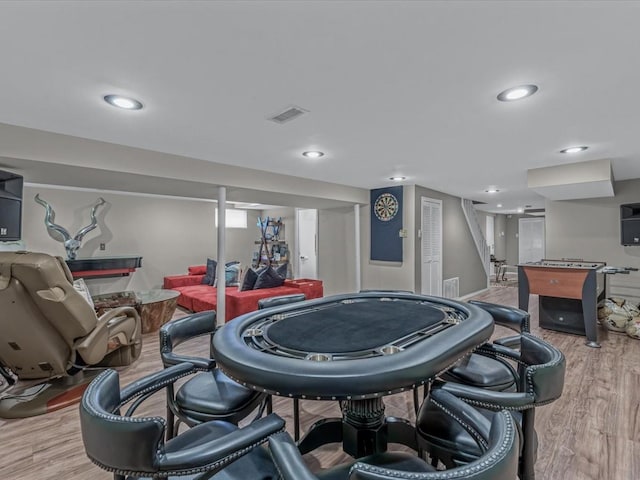 165-05 67th Ave, Fresh Meadows, NY 11365 - game room featuring recessed lighting and wood finished floors