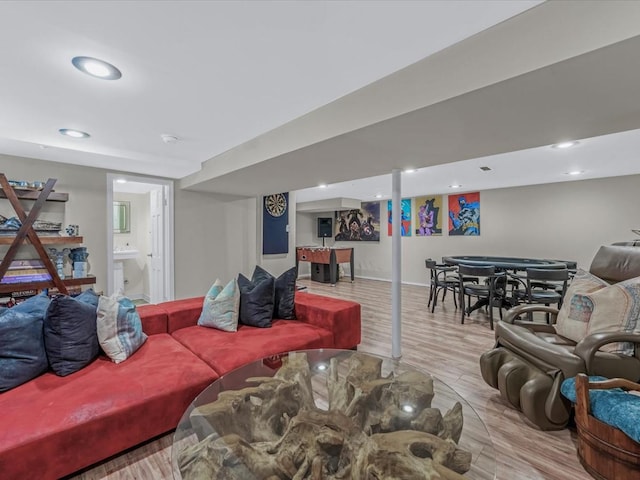 165-05 67th Ave, Fresh Meadows, NY 11365 - living room featuring wood finished floors and recessed lighting