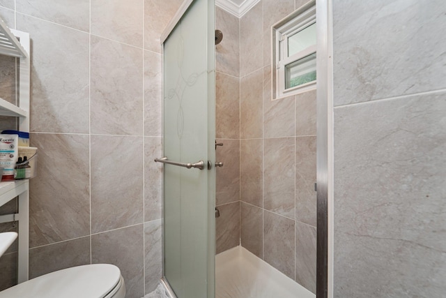 30 Birchwood Ter, Nanuet, NY 10954 - full bathroom with a stall shower and tile walls