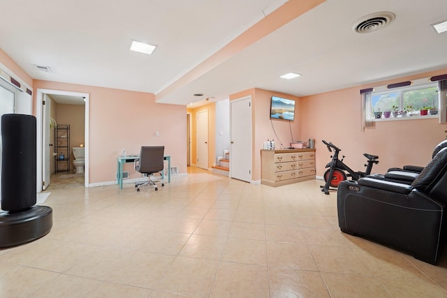 30 Birchwood Ter, Nanuet, NY 10954 - office area with light tile patterned floors and baseboards