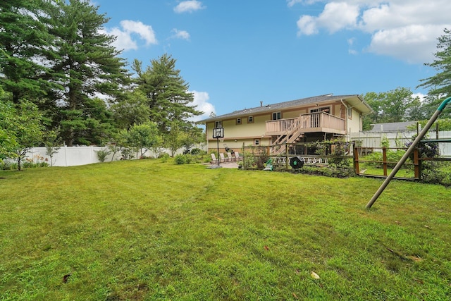 30 Birchwood Ter, Nanuet, NY 10954 - rear view of property featuring a wooden deck and stairs